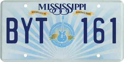 MS license plate BYT161