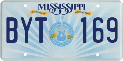 MS license plate BYT169