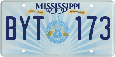 MS license plate BYT173