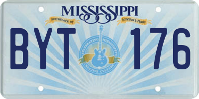 MS license plate BYT176