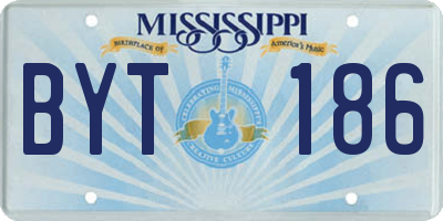 MS license plate BYT186