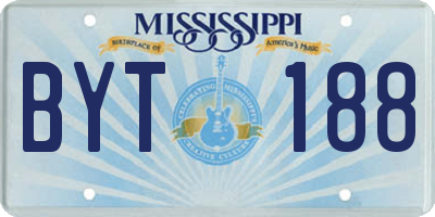 MS license plate BYT188
