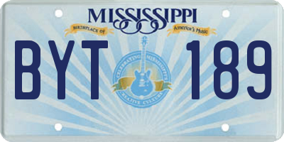 MS license plate BYT189