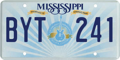 MS license plate BYT241