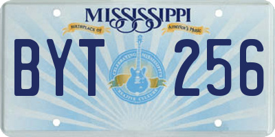 MS license plate BYT256