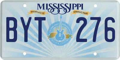 MS license plate BYT276