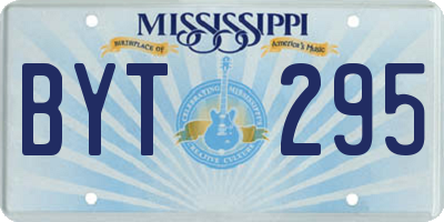 MS license plate BYT295
