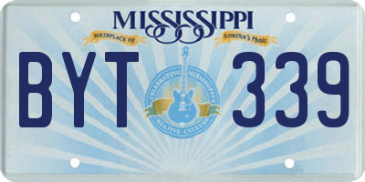 MS license plate BYT339