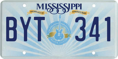 MS license plate BYT341