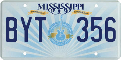 MS license plate BYT356