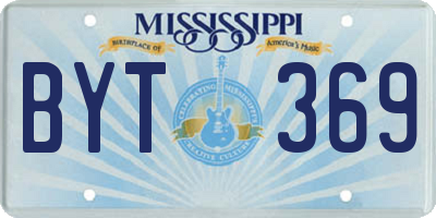 MS license plate BYT369