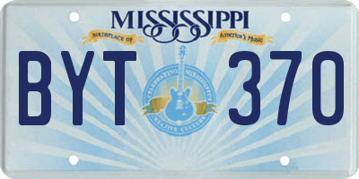 MS license plate BYT370
