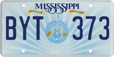 MS license plate BYT373