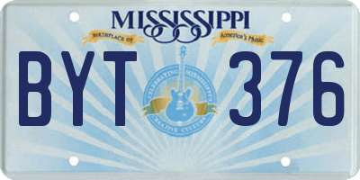 MS license plate BYT376