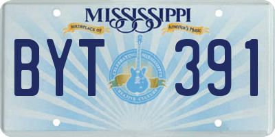 MS license plate BYT391