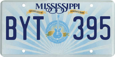 MS license plate BYT395