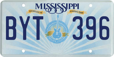 MS license plate BYT396