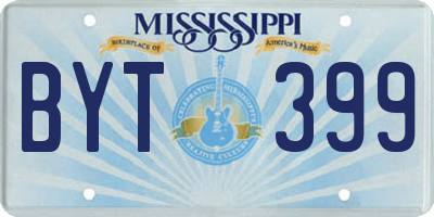 MS license plate BYT399
