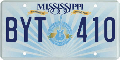MS license plate BYT410