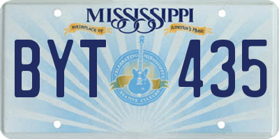 MS license plate BYT435