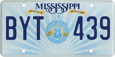 MS license plate BYT439