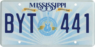 MS license plate BYT441