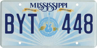 MS license plate BYT448