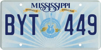 MS license plate BYT449