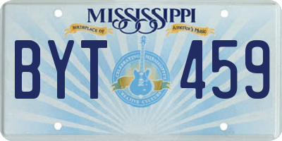 MS license plate BYT459