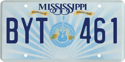 MS license plate BYT461