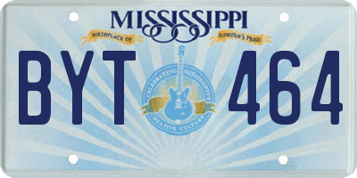 MS license plate BYT464