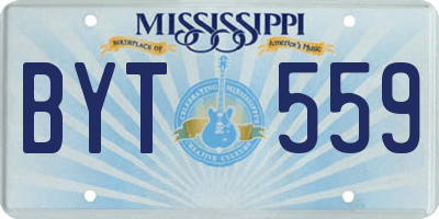 MS license plate BYT559