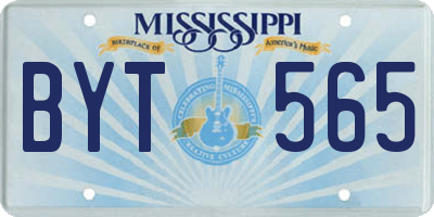 MS license plate BYT565