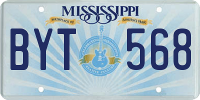 MS license plate BYT568