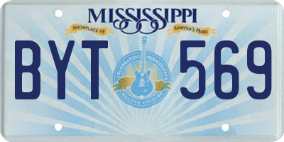 MS license plate BYT569