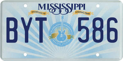 MS license plate BYT586