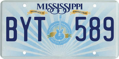 MS license plate BYT589