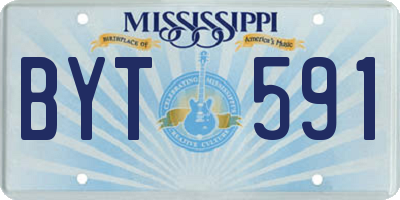 MS license plate BYT591