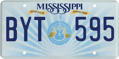 MS license plate BYT595
