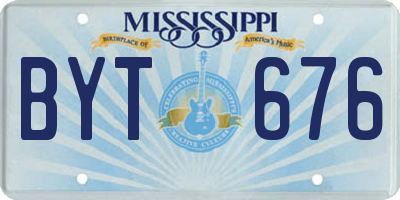MS license plate BYT676