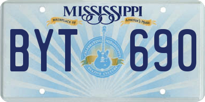 MS license plate BYT690