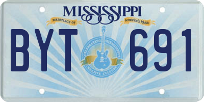 MS license plate BYT691