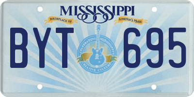 MS license plate BYT695