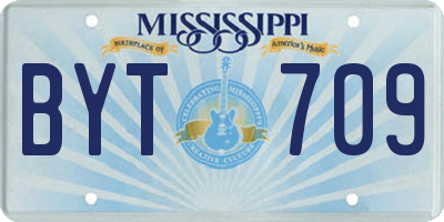 MS license plate BYT709