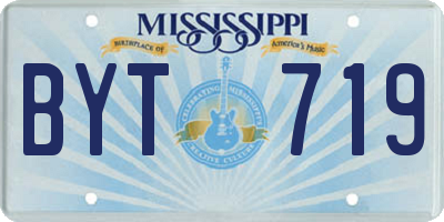 MS license plate BYT719