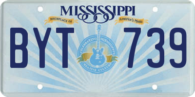 MS license plate BYT739