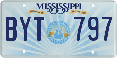 MS license plate BYT797