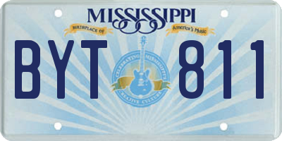 MS license plate BYT811