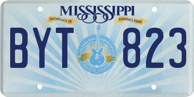MS license plate BYT823