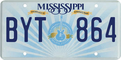 MS license plate BYT864